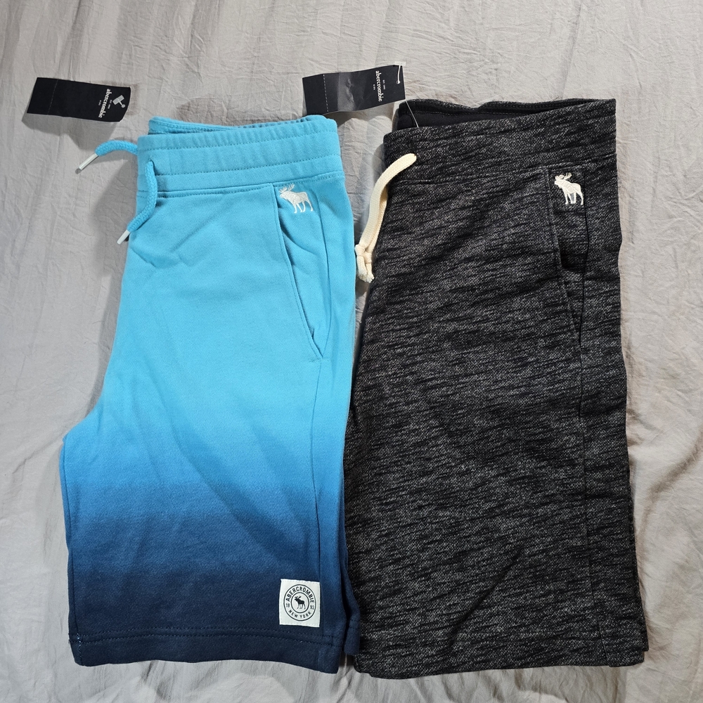 NWT Abercrombie Kids Set Of 2 Fleece Icon Shorts